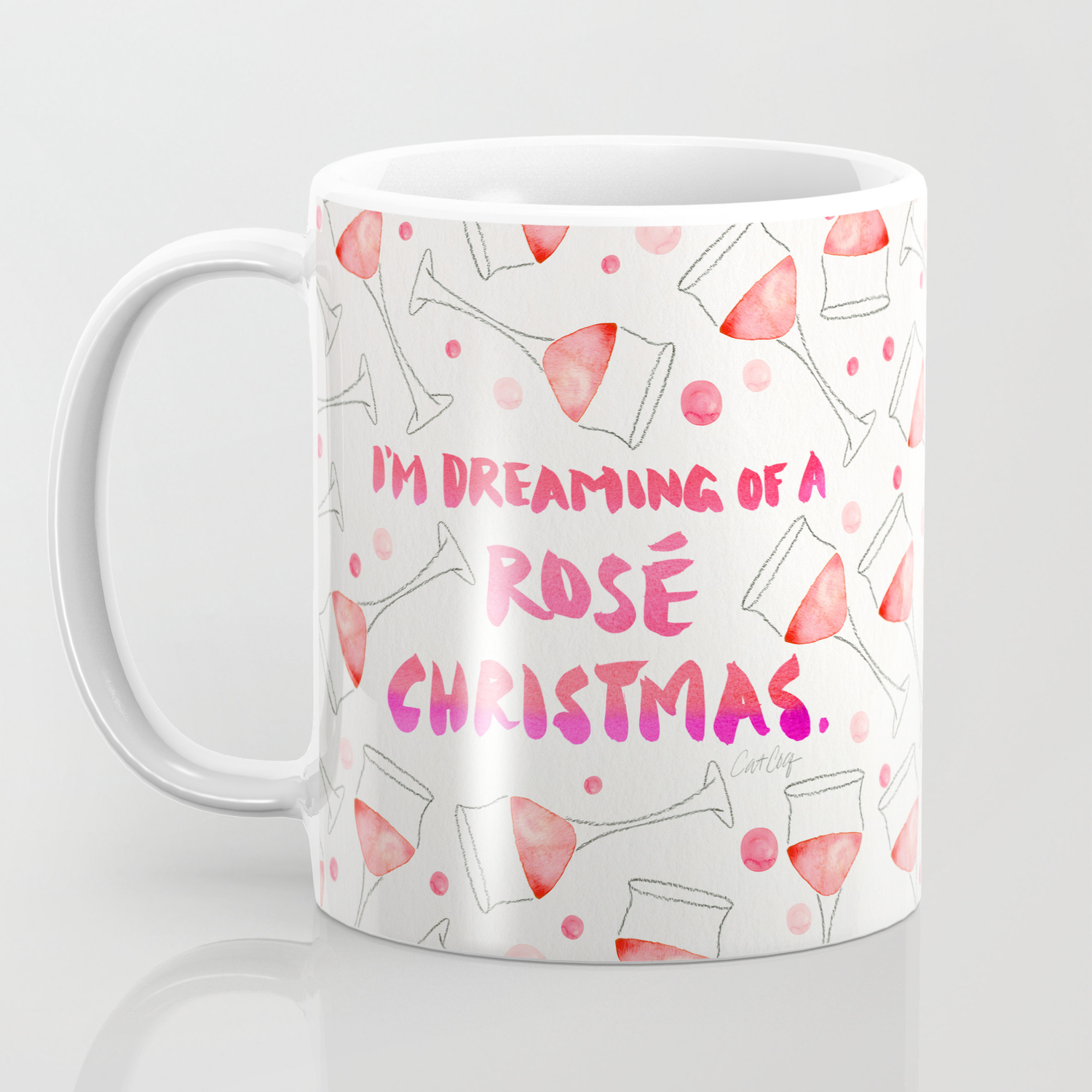 glass christmas mugs