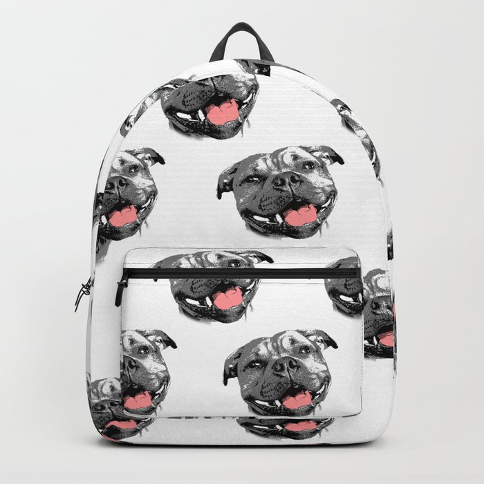 Staffy Spots (grey) Backpack