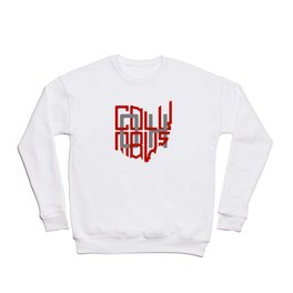 Ohio Shaped Columbus (Scarlet & Grey) Crewneck Sweatshirt
