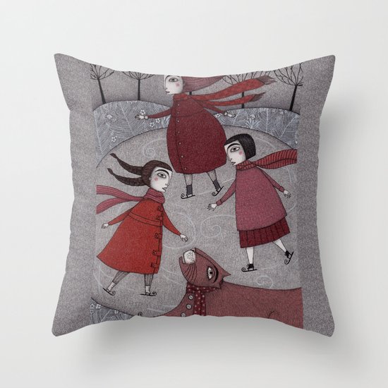 Winter Days Throw Pillow