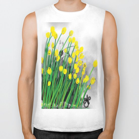 Yellow Flowers! Biker Tank