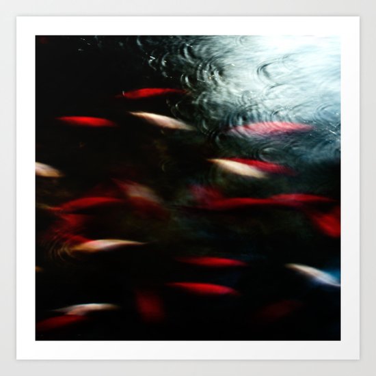 Abstract goldfish_03 Art Print