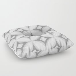 Retro Styled pattern grey and white Floor Pillow