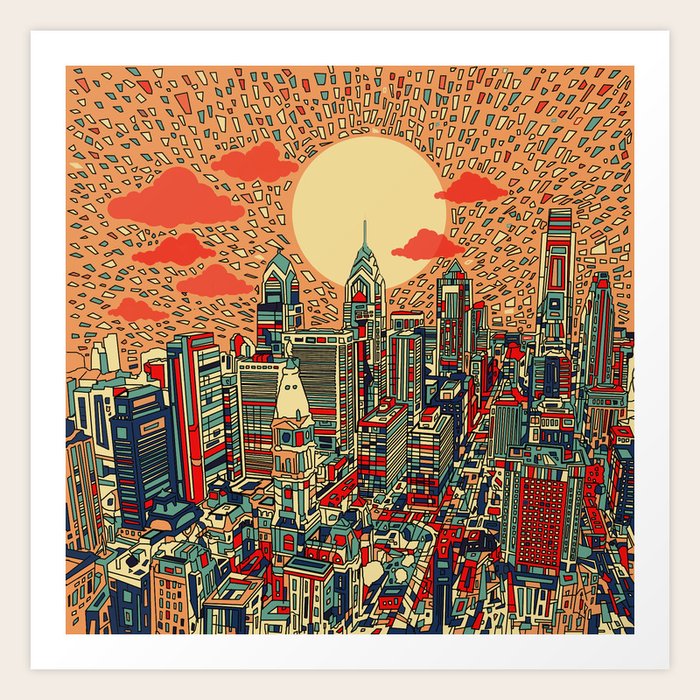 philadelphia Art Print by Bekim ART Society6