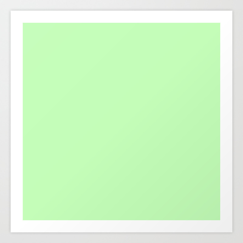 Solid Light Jade Green Color Art Print by PodArtist | Society6