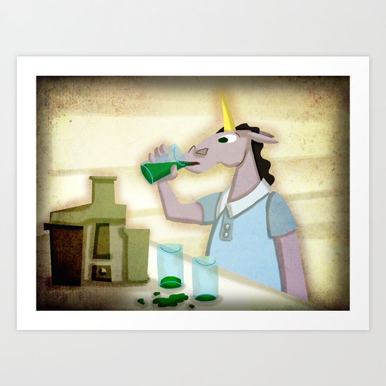Breakfast of Champions Unicorn Art Print