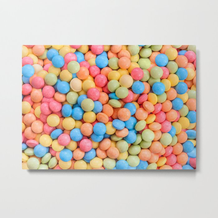 Sweet & Sour Pastel Candy Tarts Pattern Metal Print