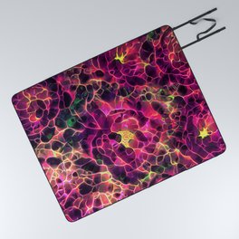 Bordeaux floral abstract fantasy  Picnic Blanket