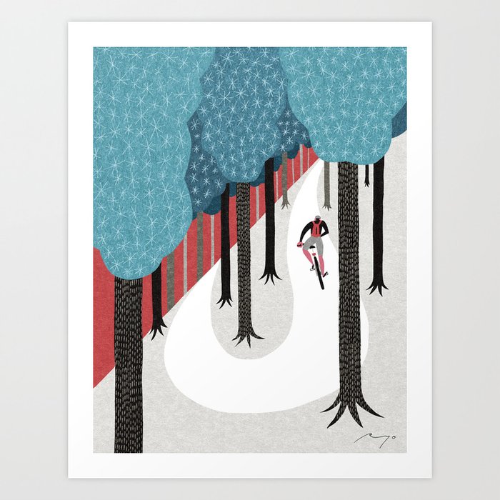 Mountain Biking (2014) Art Print