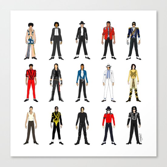 Outfits of King MJ Pop Music Canvas Print