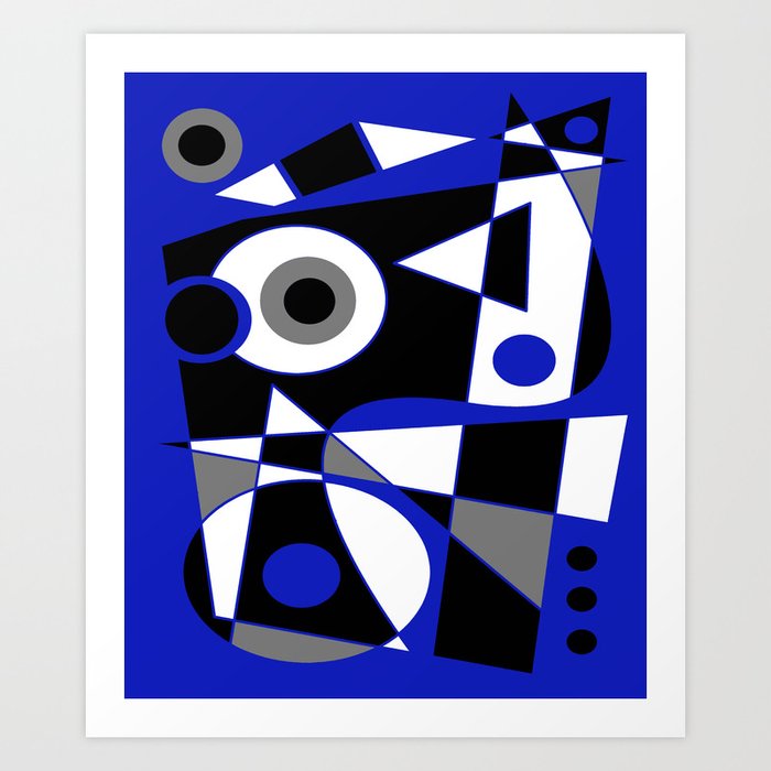 Abstract #505 Blue Art Print