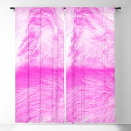 Pink Wolf Fur Pop-Art Animal Print Blackout Curtain