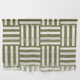Geometric weave stripe block pattern Wall Hanging
