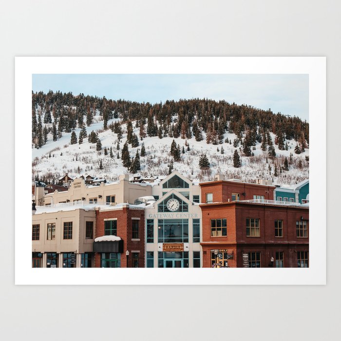 Park City Utah Old Town Winter Mountains | Travel Photography Art Print