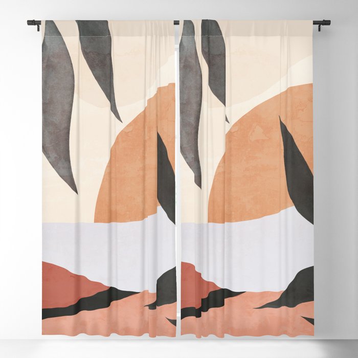 Abstract Art Tropical Leaves 54 Blackout Curtain