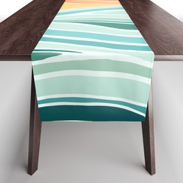 Sea and Sky Abstract Landscape Table Runner