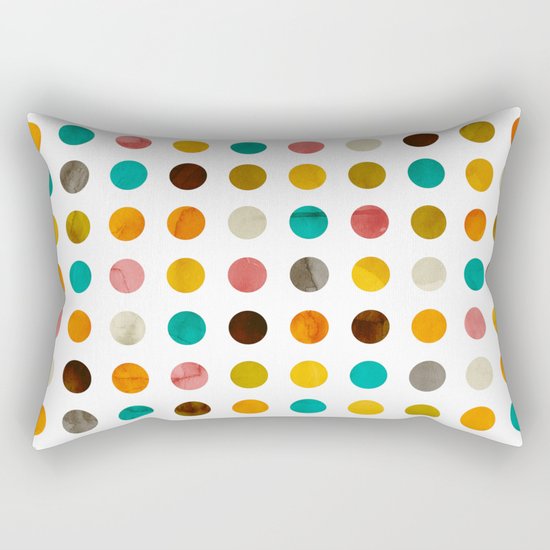 Autumnal polka dot Rectangular Pillow