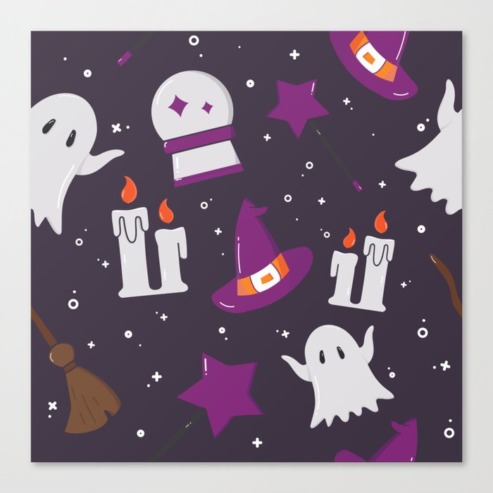 Scary Halloween Background Canvas Print