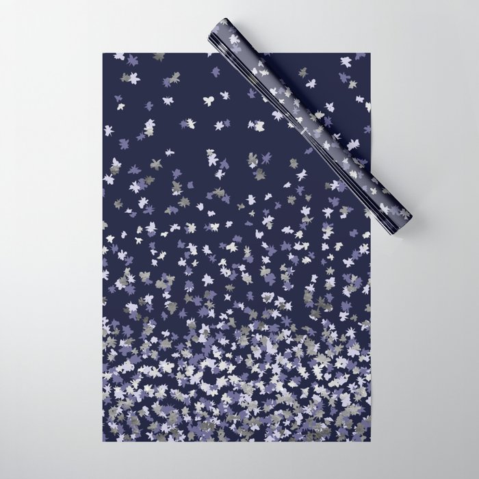 Blue silver shop wrapping paper