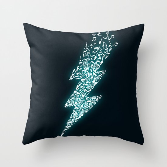 Electro music Throw Pillow