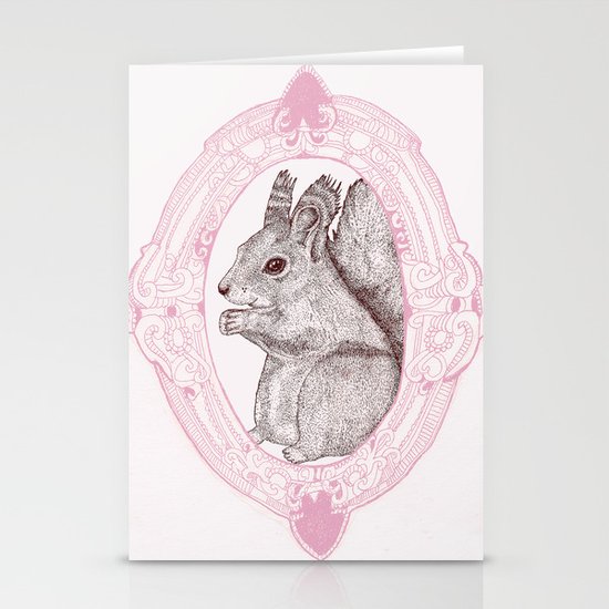Cameo Squirrel Stationery Cards