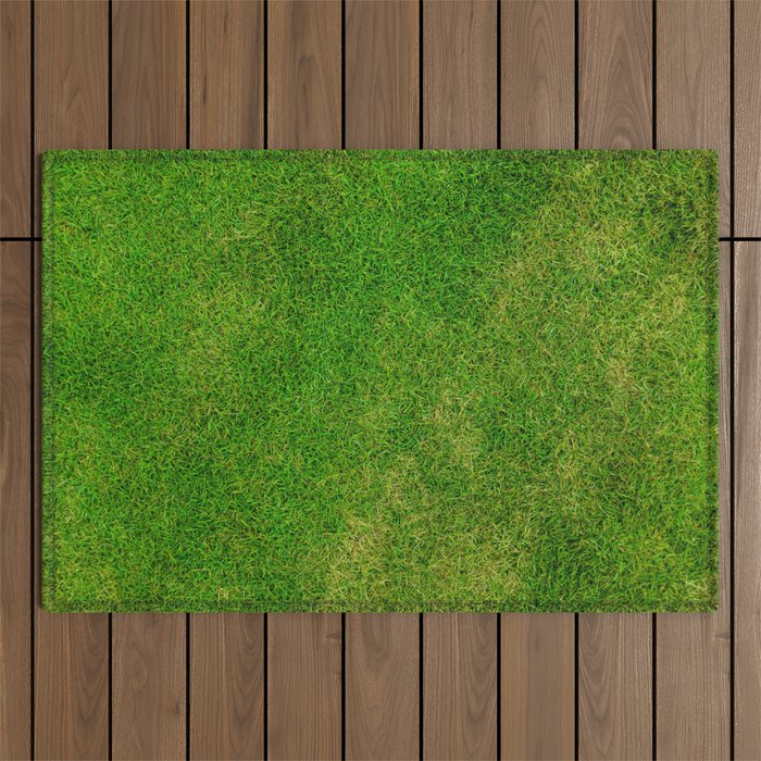 green grass lawn  Outdoor Rug