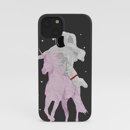 Astronaut Riding a Unicorn - Simplistic Art iPhone Case