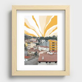 Rooftop Hills in Montserrat, Spain Recessed Framed Print