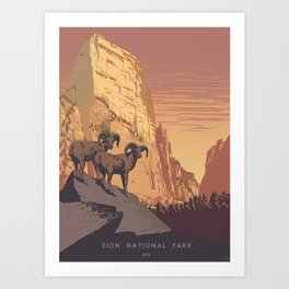 Zion National Park Dawn Art Print