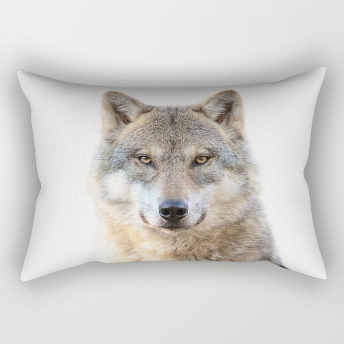 Wolf Portrait Rectangular Pillow