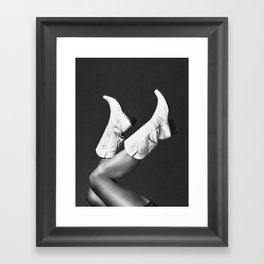These Boots - Noir II / Black & White Framed Art Print
