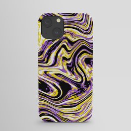 Subtle Nonbinary Pride Flag Liquify Marbled Abstract iPhone Case