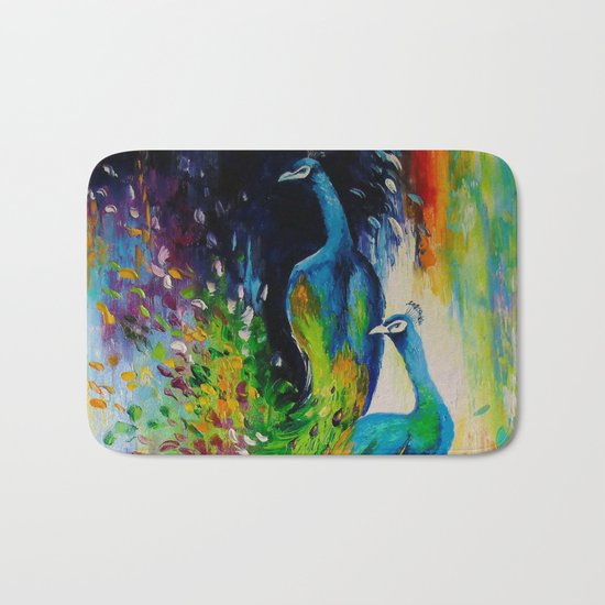 Peacocks Bath Mat