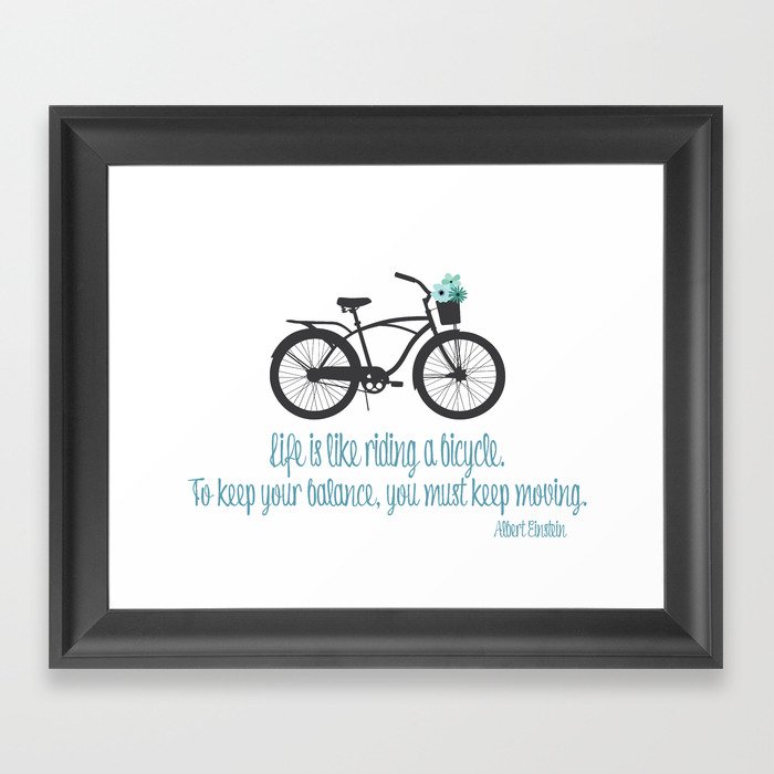 Life Is Like Riding a Bicycle Framed Art Print