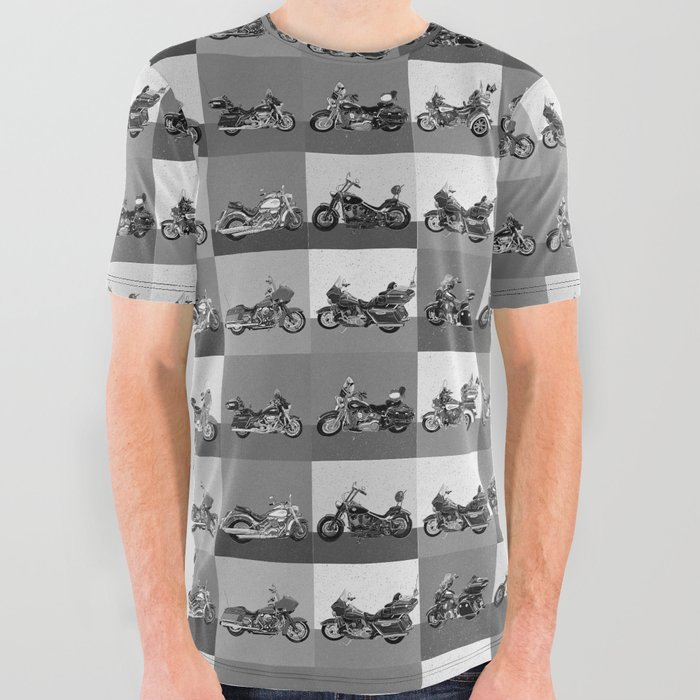 Motorcycle All Over shirt All Over Graphic Tee