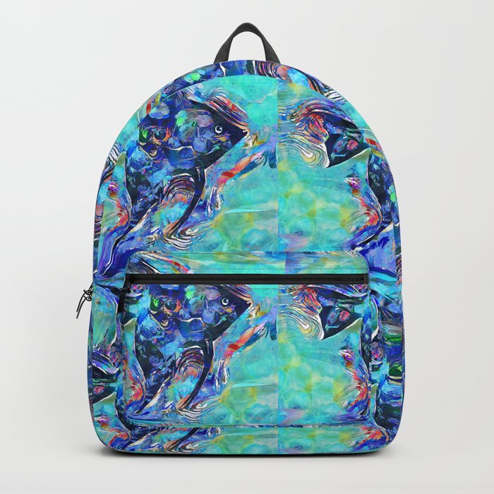 Colorful Tropical Fish Art - Wild Angel Backpack