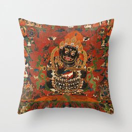 Vajrabhairava Buddhist God of Death 5 Throw Pillow