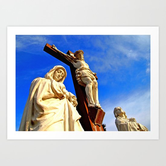 Artistic crucifixion Art Print