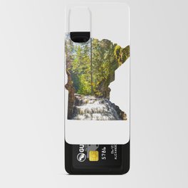 Minnesota Map | Waterfall and River Canyon Android Card Case