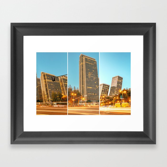 City Awakening Triptych Framed Art Print