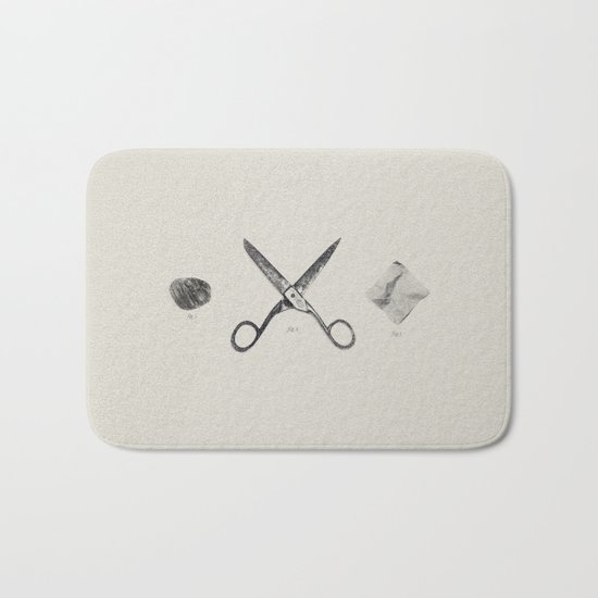 ROCK / SCISSORS / PAPER Bath Mat