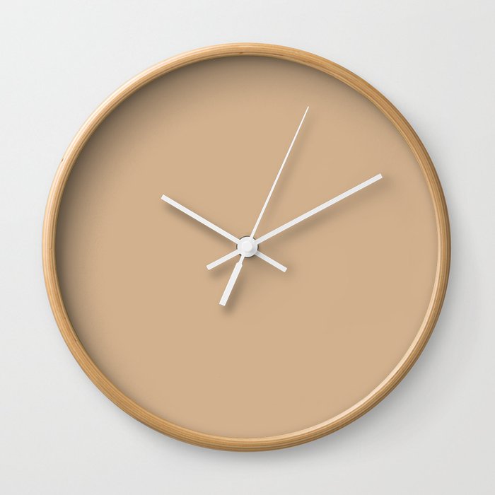 Sherwin Williams Ligonier Tan (Light Brown / Beige) SW 7717 Solid Color Wall Clock