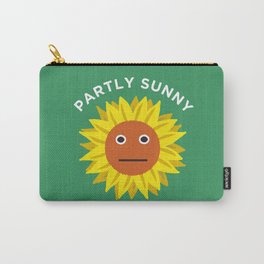 Partly Sunny Sunflower - PDX Timbers Green Carry-All Pouch | Sunflower, Sun, Funny, Partly Sunny, Jaime Temairik, Kitchen, Drawing, Mustard, Sunny, Bathroom 