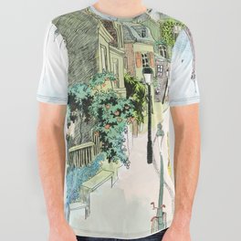 Madeline Montmartre colored All Over Graphic Tee