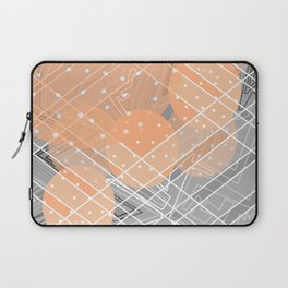 Orange and Grey Polka Laptop Sleeve
