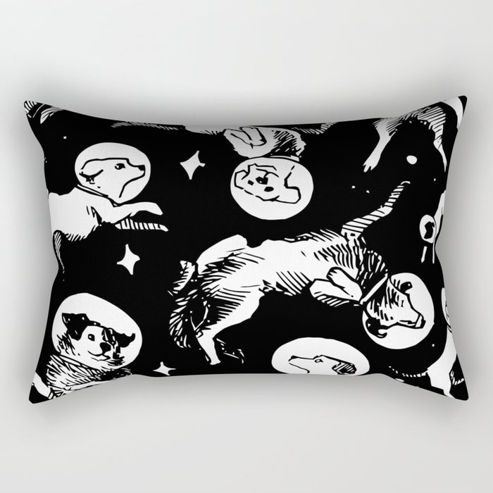 Space Dogs Rectangular Pillow