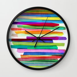 Colorful Stripes 1 Wall Clock