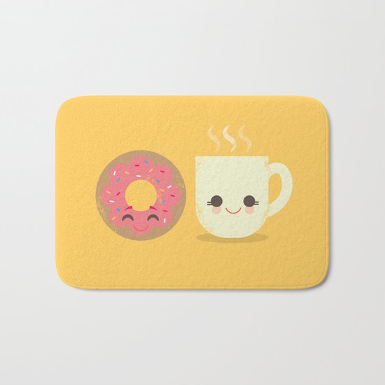 Coffee and Donut Buds Bath Mat