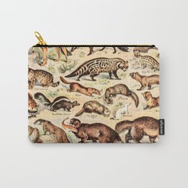 Cute Animals // Fourrures by Adolphe Millot XL 19th Century Science Textbook Diagram Artwork Carry-All Pouch