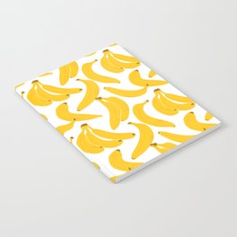 Banana fruit pattern illustration in modern flat cartoon style Notebook